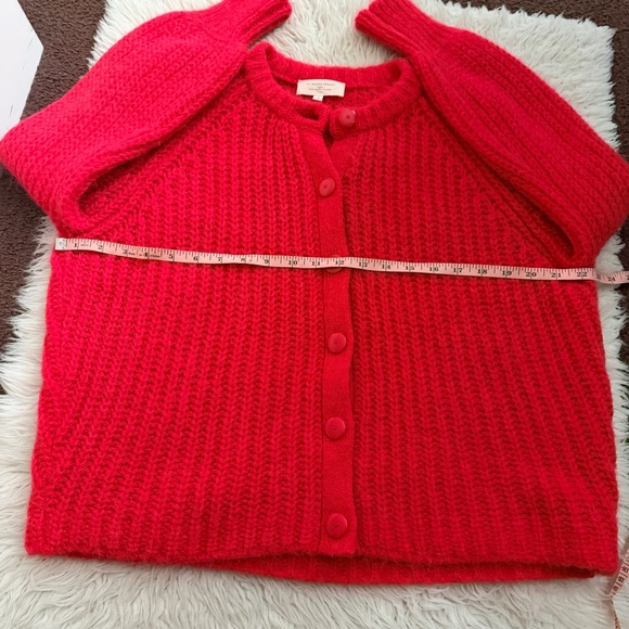 Sezane Red Women's Sweater Cardigan - Picture 7 of 8